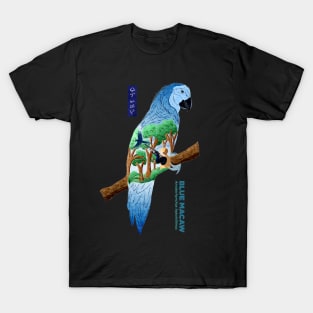 The Last Blue Macaw - Black T-Shirt